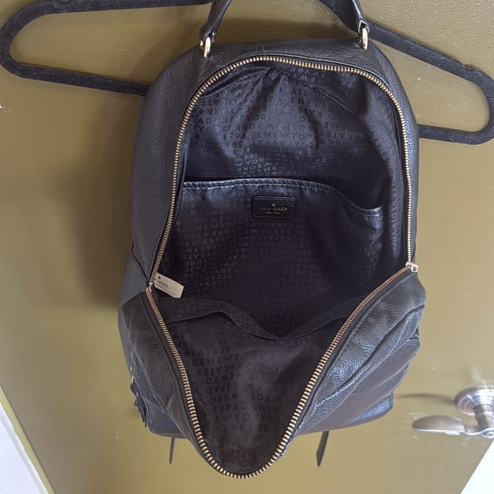 Kate Spade Black Leather Mini Nicole Larchmont Backpack - Picture 7 of 10